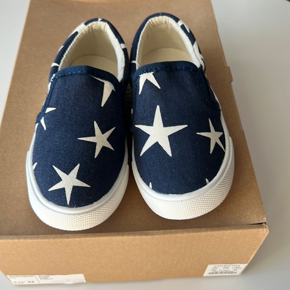 NWT Crewcut Navy Star slide-ons